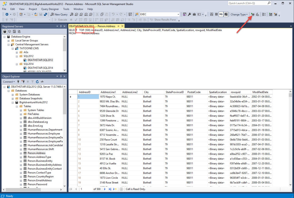 Management studio edit top 200 rows everyday sql